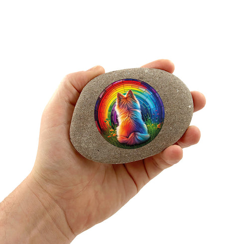 Rainbow Pomeranian Pebble